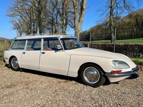 Citroën DS/ID 20, Auto's, Oldtimers, Particulier, Citroën, Benzine, Break, 5 deurs, Handgeschakeld, Beige, Bruin, Kunstmatig leder