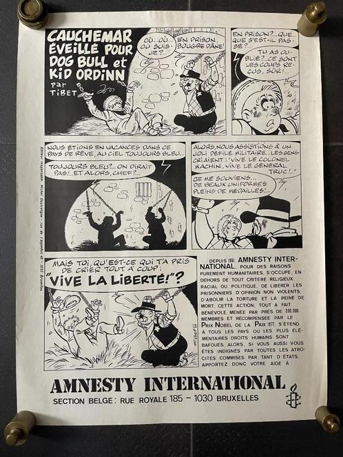 Cauchemar éveillé Kid Ordinn 1978 Affiche Amnesty Tibet, Collections, Posters & Affiches, Enlèvement ou Envoi
