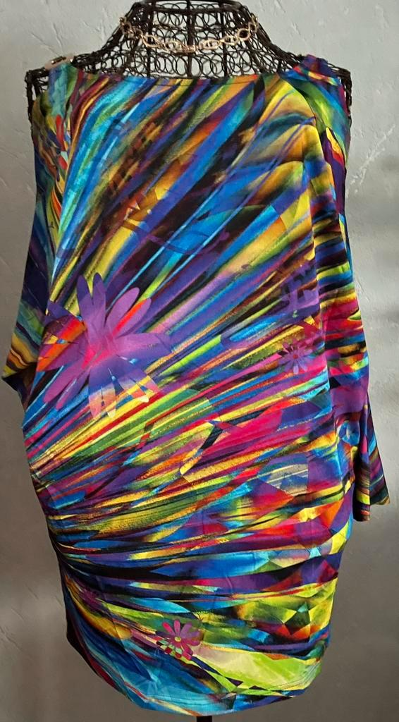 Caroline Biss 36 open schouder met fantasie, Kleding | Dames, Topjes, Zo goed als nieuw, Maat 36 (S), Overige kleuren, Lange mouw