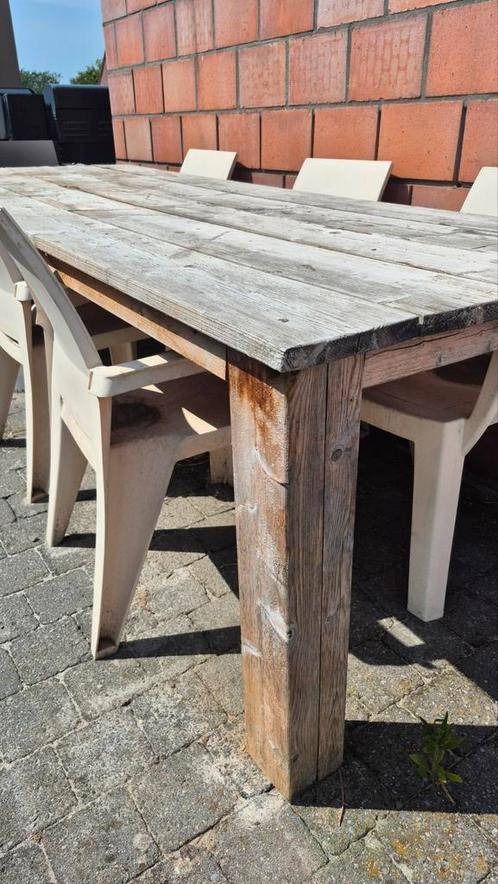 Tuintafel met 8 stoelen!, Tuin en Terras, Tuintafels, Gebruikt, Ophalen
