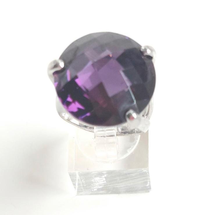 Prachtige zilveren ring Amethist, Handtassen en Accessoires, Ringen, Zo goed als nieuw, Zilver, Zilver, Ophalen of Verzenden