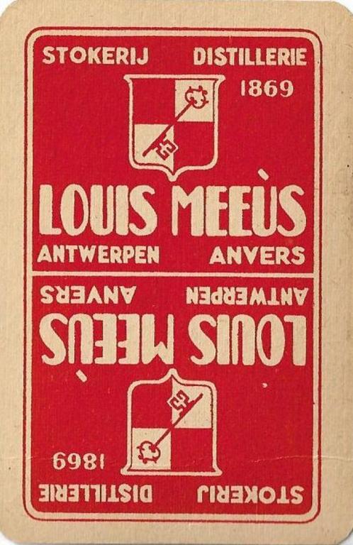 Joker met LOUIS MEEUS Jenever / Distilleerderij reclame, Verzamelen, Speelkaarten, Jokers en Kwartetten, Zo goed als nieuw, Joker(s)