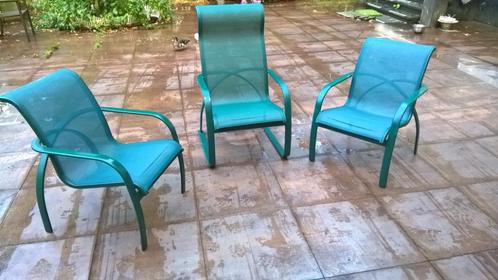 Tuinstoelen set van 3, Tuin en Terras, Tuinstoelen, Gebruikt, Aluminium, Ophalen