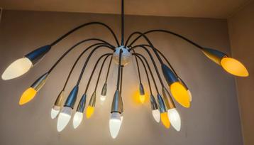  Vintage "spider " hanglamp 1960 beschikbaar voor biedingen