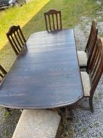 Eettafel +6 stoelen  Eikenhout, Ophalen, Zo goed als nieuw
