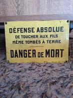 Ancienne plaque émaillée en danger de mort Emailerie Ed. Jea, Collections, Marques & Objets publicitaires, Enlèvement ou Envoi