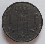 Belgium 1944 - 1 Fr Zink VL/FR - Leopold III - Morin 481 -Pr, Postzegels en Munten, Munten | België, Losse munt, Verzenden