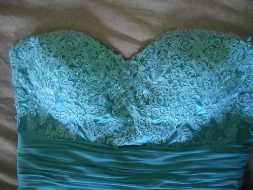 Robe de soirée, cocktail, cérémonie, bal... Echarpe assortie, Kleding | Dames, Gelegenheidskleding, Zo goed als nieuw, Groen, Ophalen of Verzenden