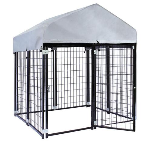 Hondenkennel | 1,2 x 1,2 meter | Met afdekzeil, Dieren en Toebehoren, Honden-accessoires, Nieuw, Ophalen of Verzenden