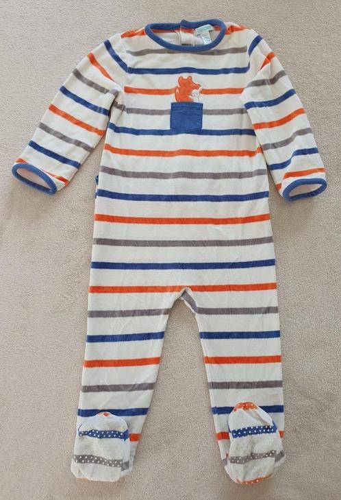 Pyjama grenouillère en velours - T86 (2ans) - Obaïbi - NEUF, Kinderen en Baby's, Babykleding | Maat 86, Nieuw, Jongetje of Meisje