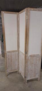 Paravent Hout en canvas, Huis en Inrichting, Ophalen