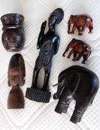 6x Afrika kunst beeld Congo Zaire en bois in hout, Ophalen of Verzenden