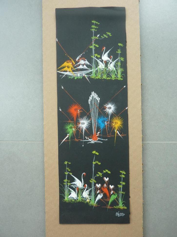 Meerdere gouaches (Congo), Antiek en Kunst, Kunst | Schilderijen | Modern, Ophalen of Verzenden