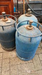 3 Gasflessen butaan 13 kg vol of halfvol, Caravans en Kamperen, Ophalen, Gebruikt