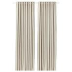 2 stuks Ikea Vilborg beige 217 x 145, Huis en Inrichting, Stoffering | Gordijnen en Lamellen, Ophalen, Zo goed als nieuw, Beige