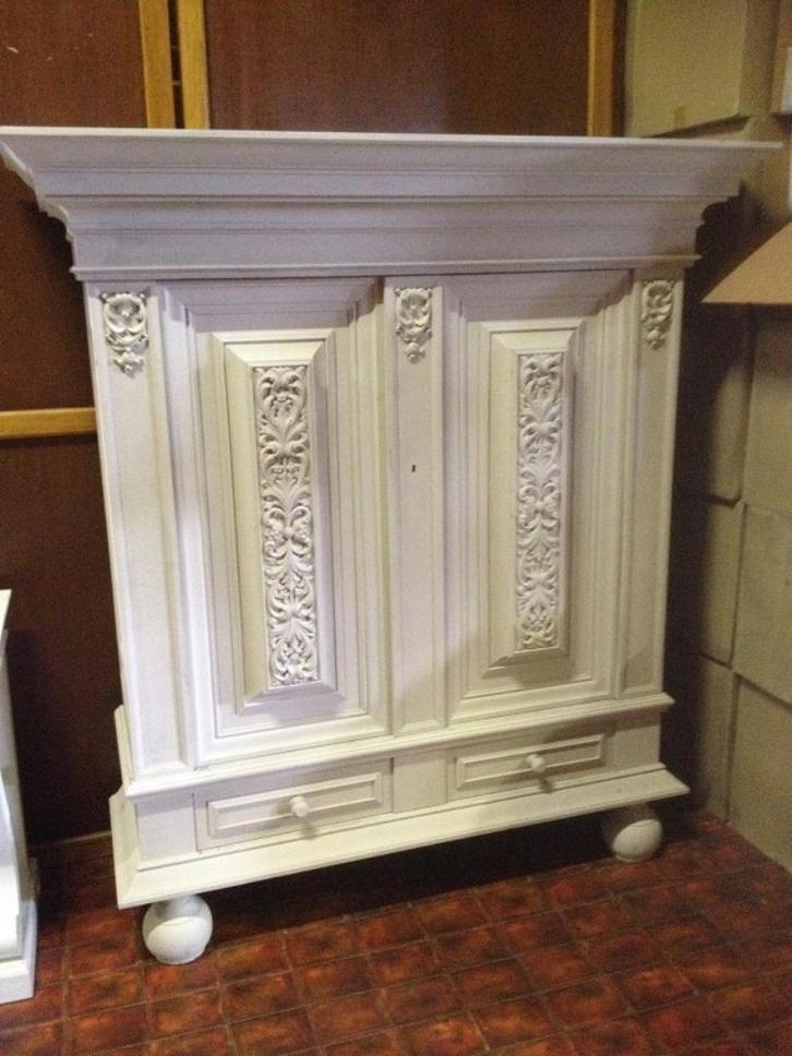 hollandse kast kussenkast linnenkast antieke kledingkast, Antiek en Kunst, Curiosa en Brocante, Ophalen