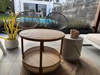 Rotan bijzettafeltje, Gebruikt, Rond, Hout, Ophalen