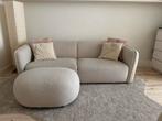 Bouclé - Crème 3-zitsbank, Huis en Inrichting, Ophalen, Driepersoons, 75 tot 100 cm, Zo goed als nieuw