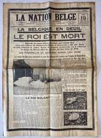 Kranten Dood Kon. Albert/Kard.Mercier  /  Trouw JCharlotte, Ophalen of Verzenden, 1920 tot 1940, Krant