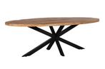 Mangohout eettafel ovaal, Huis en Inrichting, Tafels | Eettafels, Ophalen, 200 cm of meer, 50 tot 100 cm, Zo goed als nieuw
