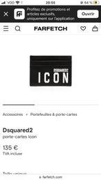 Porte carte Dsquared2 ICON, Bijoux, Sacs & Beauté, Comme neuf, Autres marques, Noir, Enlèvement ou Envoi