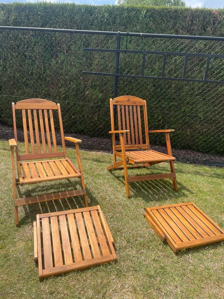Houte Lig zetels, Tuin en Terras, Ligbedden, Ophalen