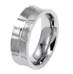 Herenring in roestvrij staal mat - OPRUIMING!, Handtassen en Accessoires, Ringen, Ophalen of Verzenden, Nieuw, IJzer of Staal