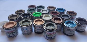 Airbrushverf, 21 stuks Humbrol. Enfmel beschikbaar voor biedingen