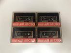 Maxell UD XL II C60 (4x), Cd's en Dvd's, Cassettebandjes, Ophalen of Verzenden, Gebruikt, Met bewaardoos, rek of koffer