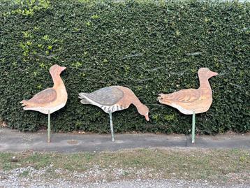 Houten siereenden, 3 stuks beschikbaar voor biedingen