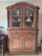 Glazenkast - Vitrinekast in eik, Huis en Inrichting, Ophalen, Gebruikt, 100 tot 150 cm, 200 cm of meer