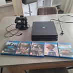 PS 4 pro 1 tetra, 2 manettes, chargeur et 5 jeux, Enlèvement, Comme neuf