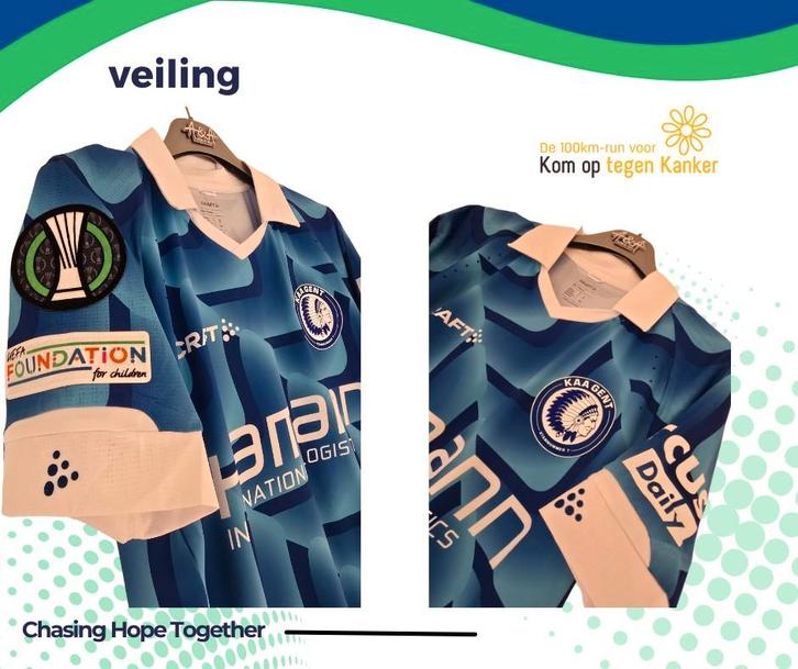 Matchworn Samoise KAA Gent Conference League, Verzamelen, Sportartikelen en Voetbal, Zo goed als nieuw, Shirt, Ophalen of Verzenden