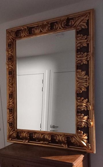 Reuzegrote  antieke spiegel in prachtstaat !