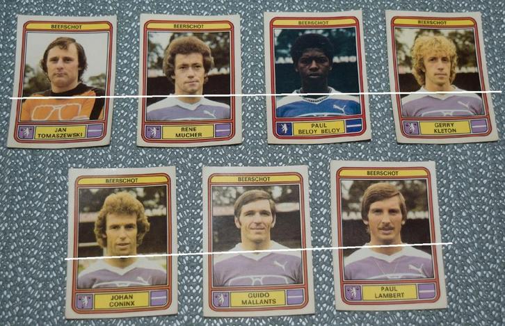 Panini Football 79 / Beerschot / 7 stickers, Verzamelen, Sportartikelen en Voetbal, Gebruikt, Poster, Plaatje of Sticker, Verzenden