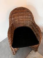 Rieten zetel met kussen, Huis en Inrichting, Zetels | Zetels, Ophalen of Verzenden, Zo goed als nieuw