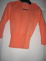Pull Vintage coton Corail tricoté machine. Manches 3/4 repli, Neuf, Enlèvement ou Envoi, Autres couleurs, Taille 34 (XS) ou plus petite