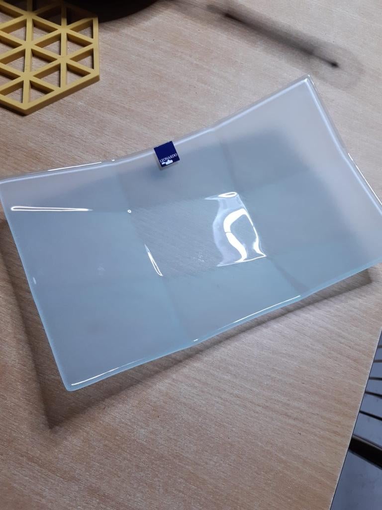 Petit plat verre dépoli - marque Leonardo, Maison & Meubles, Cuisine | Vaisselle, Enlèvement ou Envoi, Verre