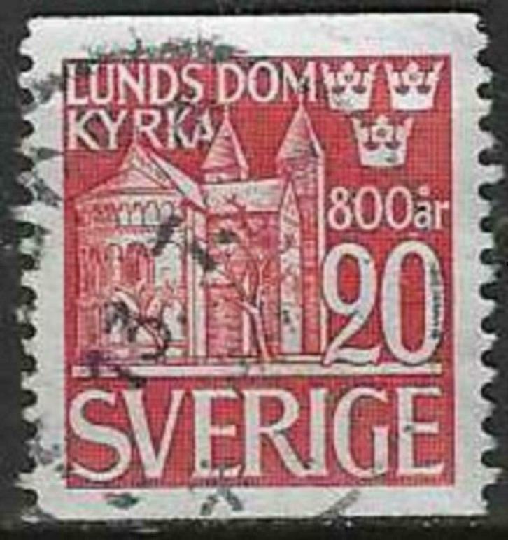 Zweden 1946 - Yvert 320 - Kathedraal te Lund (ST), Postzegels en Munten, Postzegels | Europa | Scandinavië, Gestempeld, Zweden