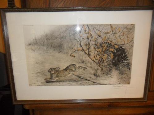 Ets van Léon Danchin (Lille, 1887 - Bergues, 1938), Antiek en Kunst, Kunst | Etsen en Gravures, Ophalen of Verzenden