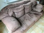 Taupe zetel 2-zit, Huis en Inrichting, Ophalen, Gebruikt