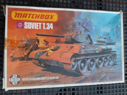 Kit vintage MATCHBOX CHAR T-34 SOVIETIQUE *NOUVEAU*, Hobby & Loisirs créatifs, Modélisme | Voitures & Véhicules, Neuf, Tank, 1:50 ou moins