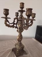 Bronzen  zware kandelaar, Antiek en Kunst, Ophalen