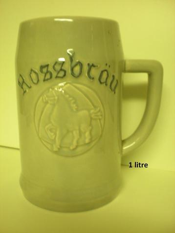 ROSSBRAU mok van 1 liter, Verzamelen, Biermerken, Ophalen of Verzenden, Zo goed als nieuw, Pul(len)