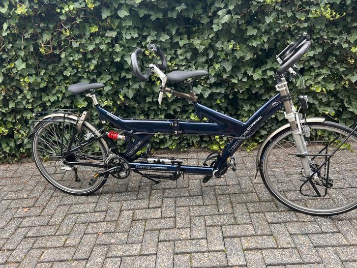 KOGA miyata twintraveller tandem blauw deelbaar!!, Fietsen en Brommers, Fietsen | Tandems, Gebruikt, Meer dan 20 versnellingen