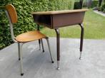 retro 1-persoonsschoolbankje + stoeltje uit 1963, Kinderen en Baby's, Kinderkamer | Tafels en Stoelen, Ophalen