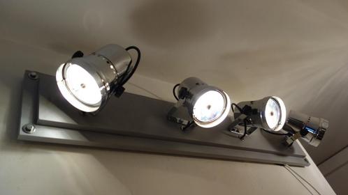 4 spots - par 64 accentverlichting, Huis en Inrichting, Lampen | Spots, Zo goed als nieuw, Plafondspot of Wandspot, Metaal of Aluminium