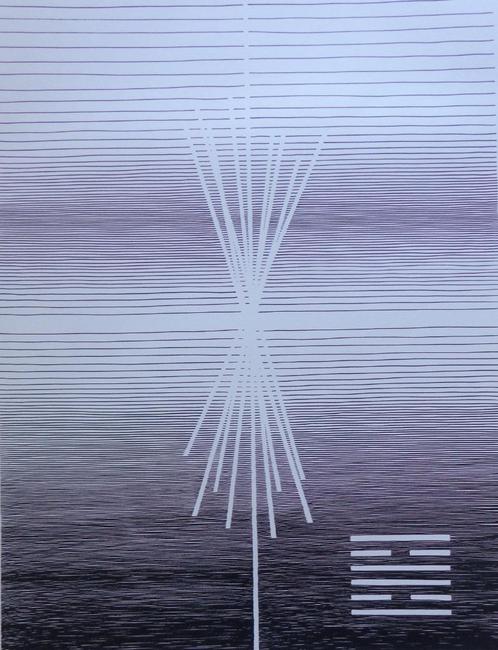 MICHEL SEUPHOR / HEXAGRAMMES YI-KING / ZW-W LITHO / 75x55cm, Antiek en Kunst, Kunst | Litho's en Zeefdrukken, Ophalen of Verzenden