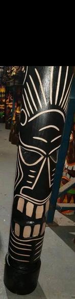 totem Tiki en bois d albesia 100 cm, Antiquités & Art, Enlèvement ou Envoi