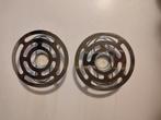 Set van 2 verchroomde schotelwarmers/rechauds, met kaarsjes, Enlèvement, Comme neuf, Inox, Autres types